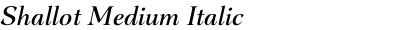 Shallot Medium Italic